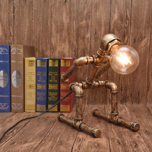 Loft Creative Pipe Robot Table Lamp